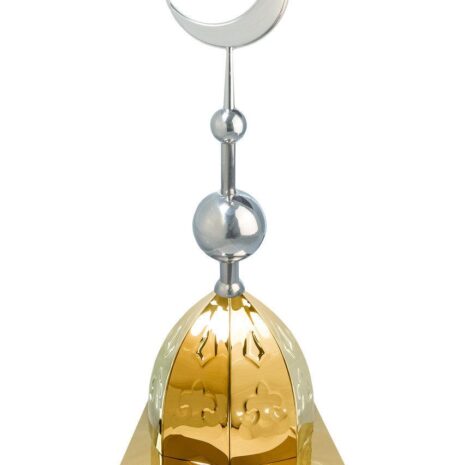 Купол на мазар "ШАХ". Золото с орнаментом и объемным полумесяцем d-230 серебро с 2-мя шарами.