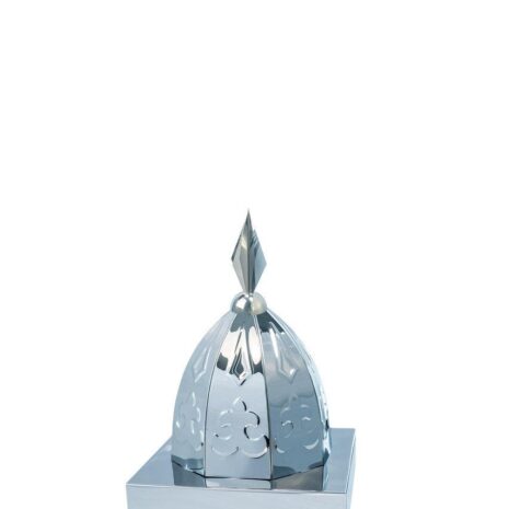 Купол на мазар "ШАХ". Серебро с орнаментом и декоративным пером серебро. На колонну 25,5 х 25,5 см.