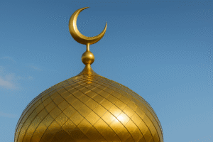 Полумесяц на мазар и купол